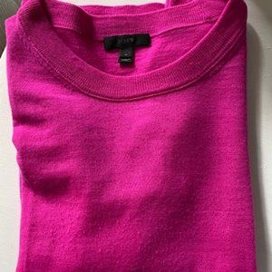 J. Crew Merino Wool Tippi Sweater Fuschia Pink